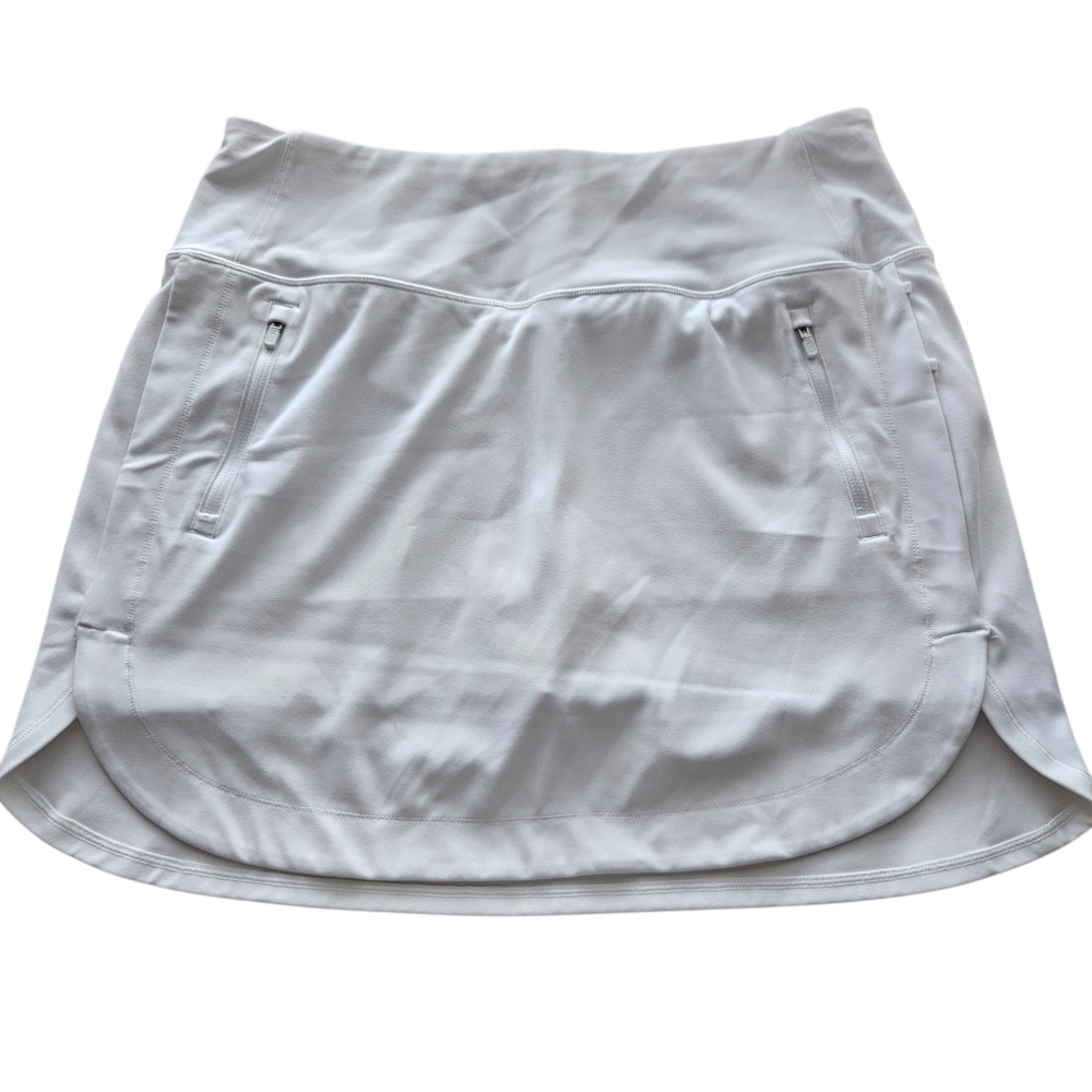 Athleta White Athletic Skort with Zip Pockets